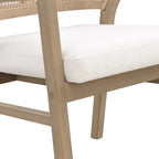 Christopher Knight Home – Chaise de salle à manger rembourrée en cannage (lot de 2)