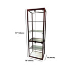 Contemporary Rectangular Black Glass Curio Cabinet