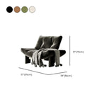 Contemporary Black Tufted Armless Chenille Accent Chair