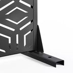 MAYEERTY Room Divider Screen Francis Rice Pattern Black Galvanized Sheet 72x47x2in 3-Piece Set 3-Piece Set
