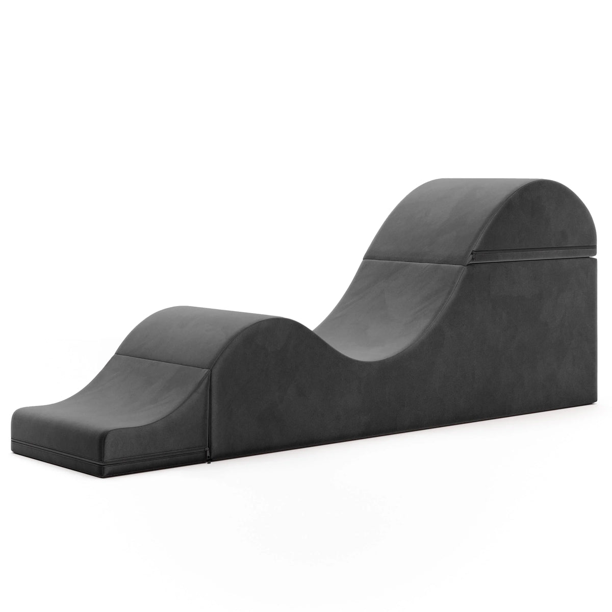 Méridienne convertible Avana Kami / yoga et massage – pouf 2-en-1 avec chaise longue de yoga pliable escamotable, microvelours – N/A