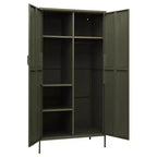 vidaXL Wardrobe Olive Green 35.4x19.7x70.9 Steel
