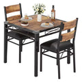 Ensemble de table à manger pour 4 personnes avec 4 chaises rembourrées, ensemble de table de cuisine en bois de 5 pièces avec protection d’angle pour cuisine, appartement ou petit espace