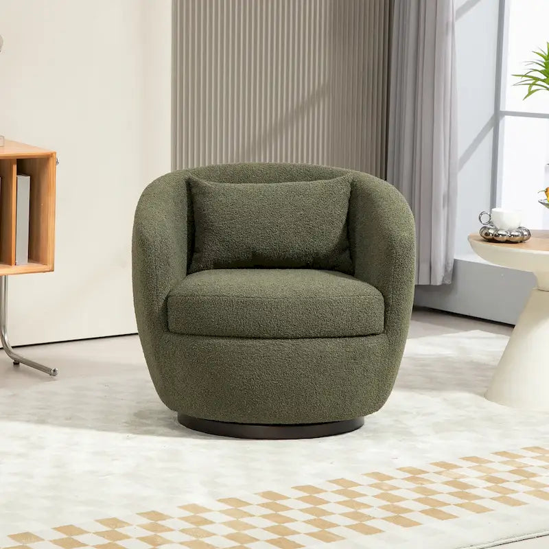 Gepolsterter drehbarer Clubsessel mit Stauraum, moderner Beistellsessel für Wohnzimmer, Schlafzimmer, Büro oder Leseecke