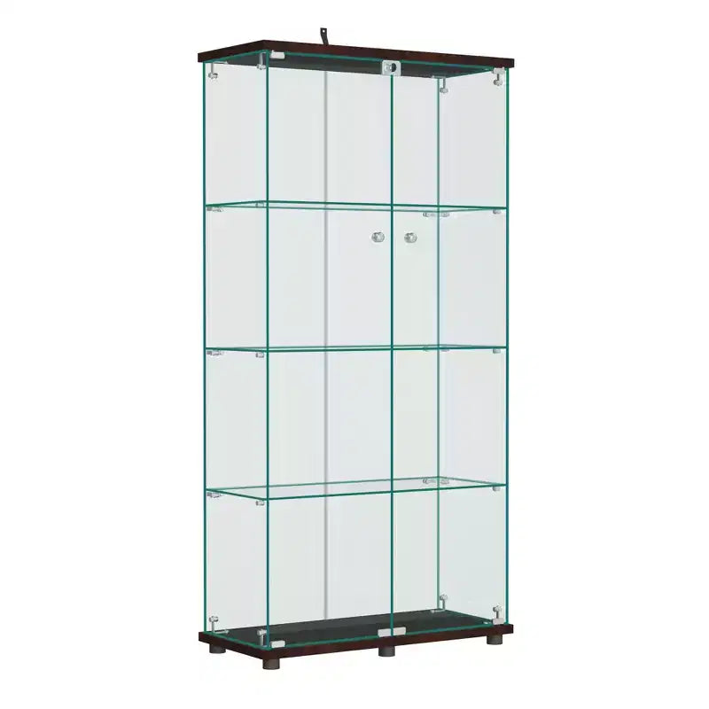 Vitrinenschrank aus Glas, 64,5 x 32, mit Schloss