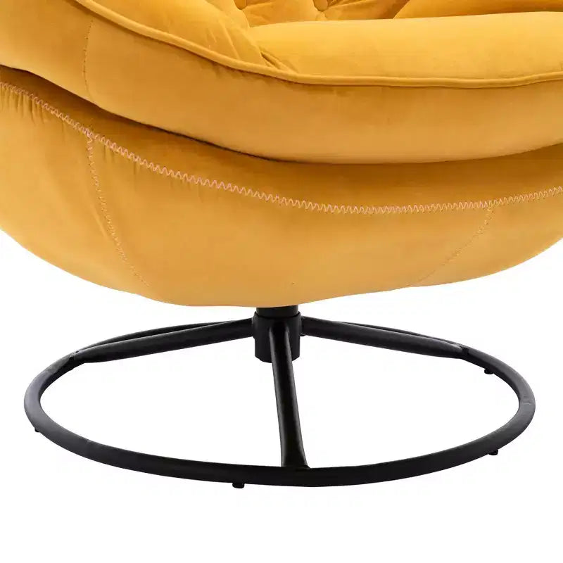 Okak Samt-Sessel mit Hocker, moderner armloser Wohnzimmersessel im Mid-Century-Stil, weicher und bequemer Sessel zum Fernsehen und Spielen