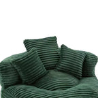 Bean Bag Sofa for Adults Kids, Oversized Corduroy Bean Bag Chair with 3 Pillows & Armrest for Living Room Bedroom