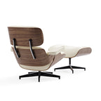 Leren loungefauteuil in mid-century-modern stijl, relaxfauteuil