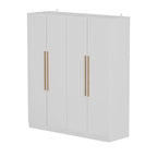 Modern Freestanding Solid Wood Wardrobe Closet With Storage Shelves