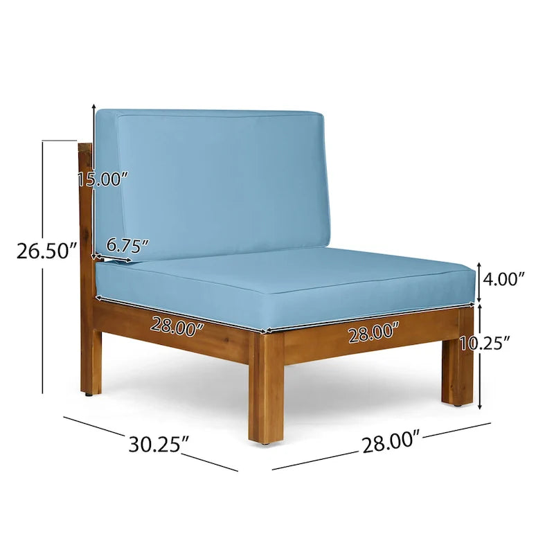 Brava 6-teiliges Outdoor-Set aus Akazienholz von Christopher Knight Home
