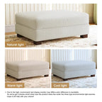 Pouf d’appoint moderne surdimensionné en tissu côtelé