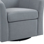 Ensemble de 2 fauteuils tonneau pivotants modernes rembourrés, fauteuils d’appoint pour salon