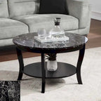 Convenience Concepts American Heritage Round Coffee Table with Shelf