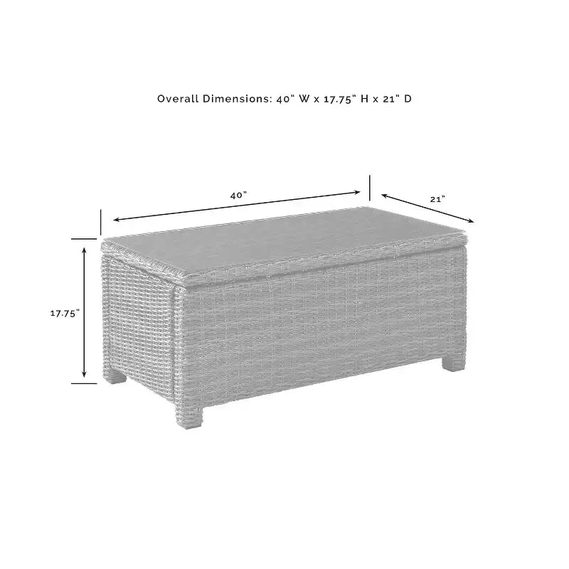 Ensemble de conversation 4 pièces Bradenton en résine tressée pour extérieur – Crosley