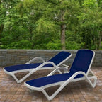 Plymouth-Kollektion, witterungsbeständiges Sling-Loungesessel-Paar – 77 Zoll