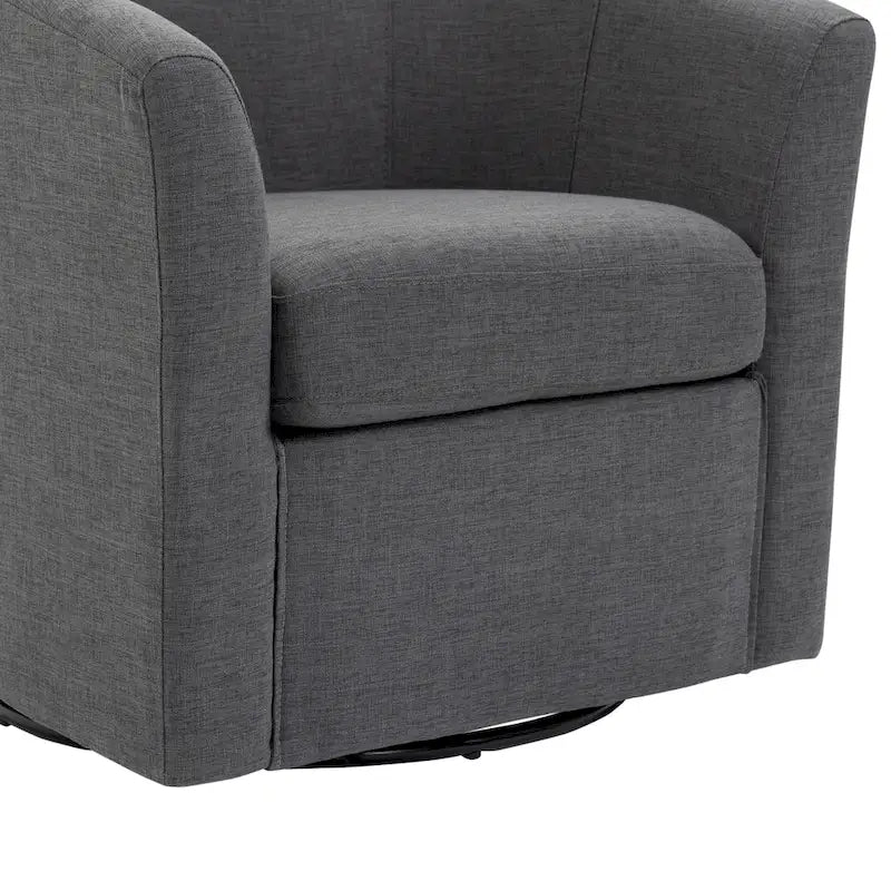 Ensemble de 2 fauteuils tonneau pivotants modernes rembourrés, fauteuils d’appoint pour salon