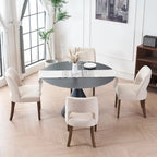 Ensemble de 4 chaises de salle à manger rembourrées en tissu