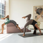 Avana Kami verstellbare Chaiselongue / Yoga und Massage – 2-in-1-Sitzhocker mit verborgenem ausklappbarem Yoga-Loungesessel, Mikrovelours – N/A