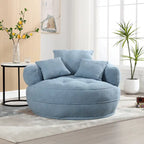 Round Lazy Sofa Chair ?C White/Blue/Grey/Yellow/Orange/Rose Red/Navy/Green, Single & Couple Seat