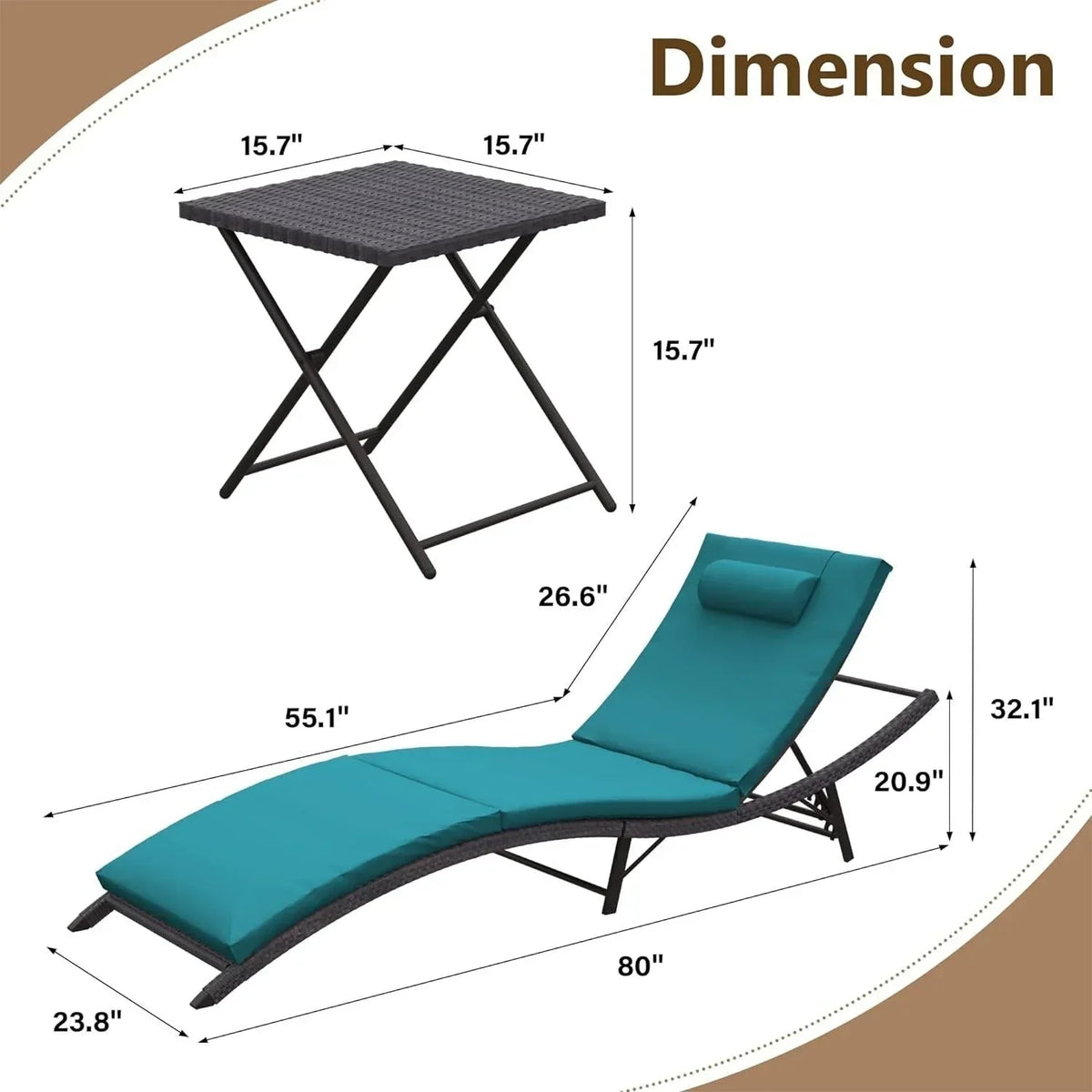 Kullavik 3-teiliges Outdoor-Loungesessel-Set