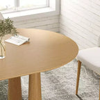 Dovelina ovale houten eettafel van 67 met 4 poten, moderne keukentafel voor 6 personen