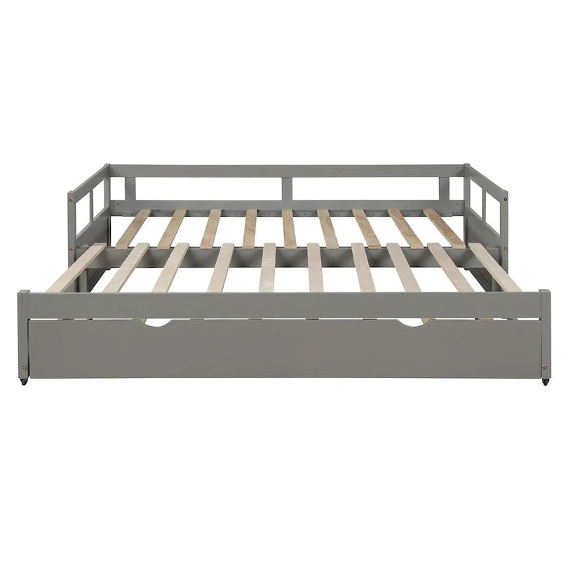 Ausziehbares Tagesbett mit Ausziehbett, hölzernes Tagesbett mit Ausziehbett