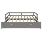 Ausziehbares Tagesbett mit Ausziehbett, hölzernes Tagesbett mit Ausziehbett
