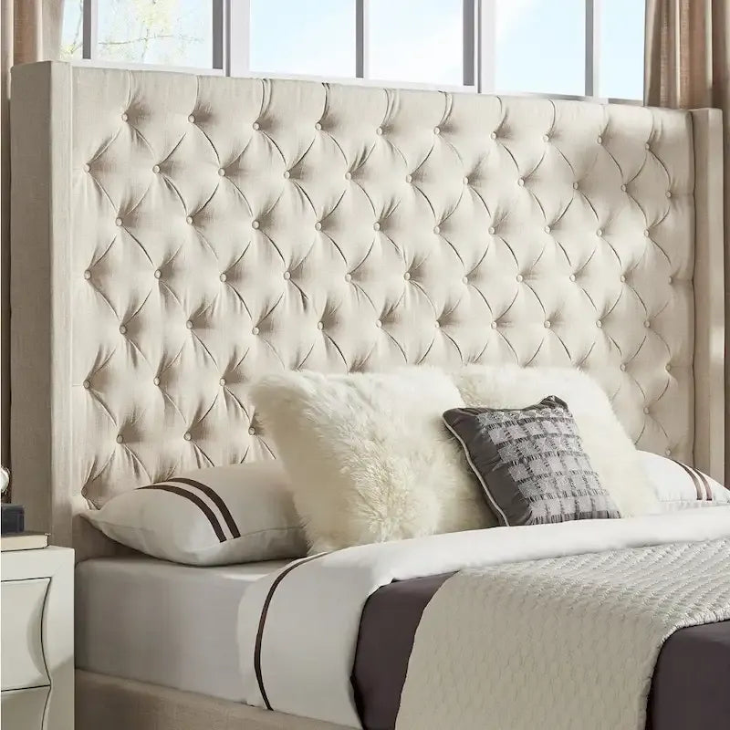 Naples-Kopfteil mit Knopfheftung und Wingback-Design, nur von iNSPIRE Q Artisan