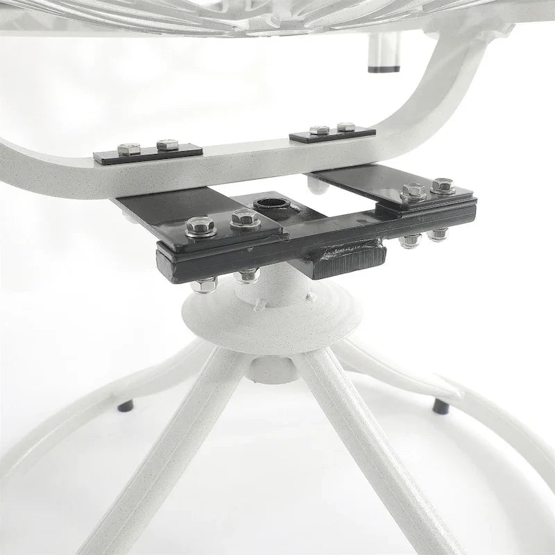 Ensemble de salle à manger de patio en aluminium moulé en 5 pièces avec 4 chaises pivotantes