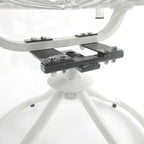 Ensemble de salle à manger de patio en aluminium moulé en 5 pièces avec 4 chaises pivotantes
