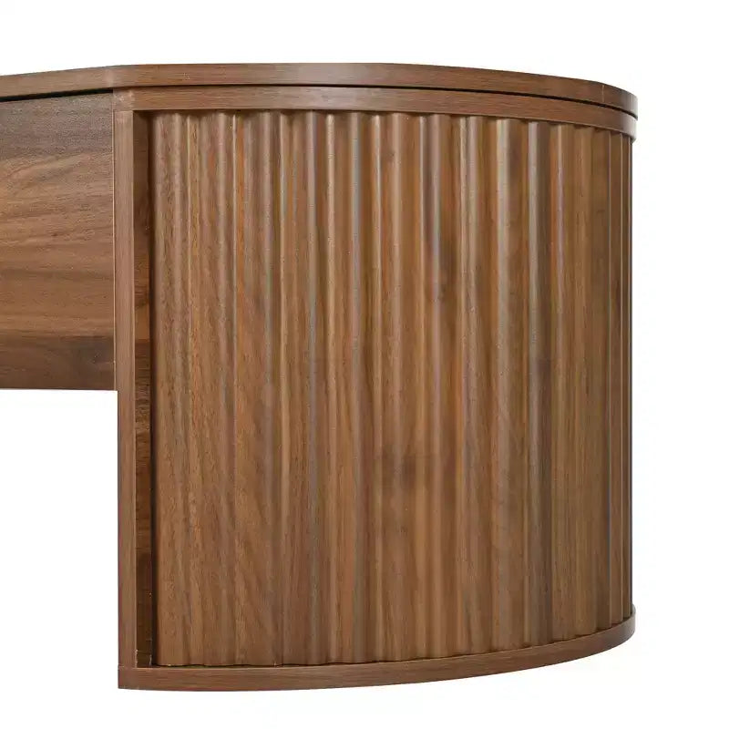 Table basse relevable ovale marron de 47,2 po avec compartiment caché