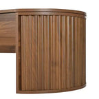 Table basse relevable ovale marron de 47,2 po avec compartiment caché
