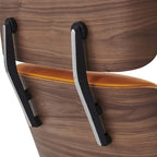 Leren loungefauteuil in mid-century-modern stijl, relaxfauteuil