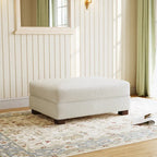 Pouf d’appoint moderne surdimensionné en tissu côtelé