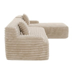 Cloud-Ecksofa, modernes Polstersofa mit 2 Zierkissen, frei kombinierbares Sofa, modulares L-förmiges Ecksofa