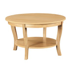 Convenience Concepts American Heritage Round Coffee Table with Shelf