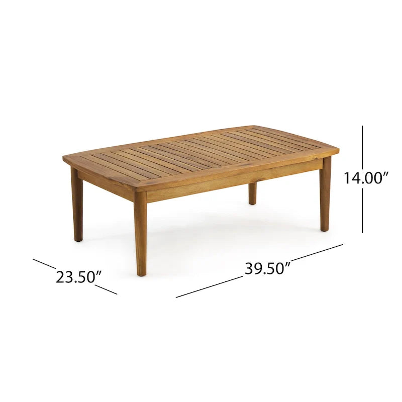 Willowbrook Outdoor Acacia Wood 4 Seater Chat Set by Christopher Knight Home