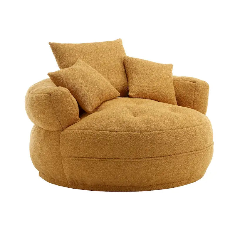 Round Lazy Sofa Chair ?C White/Blue/Grey/Yellow/Orange/Rose Red/Navy/Green, Single & Couple Seat