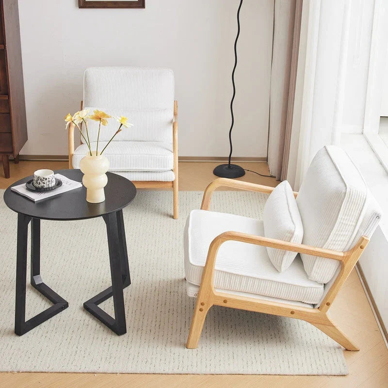 Moderner gepolsterter Akzentstuhl im Mid-Century-Stil
