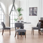 Ensemble de 4 chaises de salle à manger rembourrées en tissu