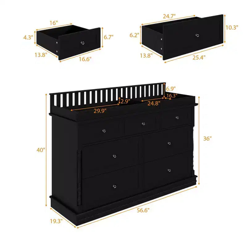 Table à langer et commode polyvalente pour bébé Famapy : design convertible, tiroirs spacieux, évolue avec votre enfant