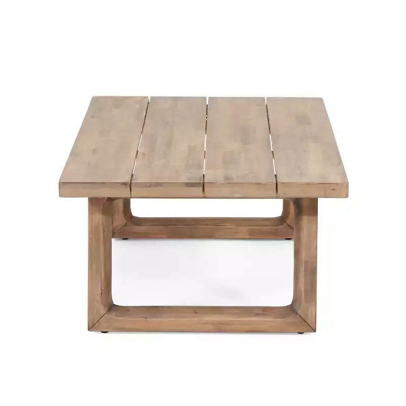 Ensemble de mobilier de patio en bois d’acacia, ensemble d’extérieur avec table basse et coussins moelleux pour jardin, véranda et balcon, beige - Merax
