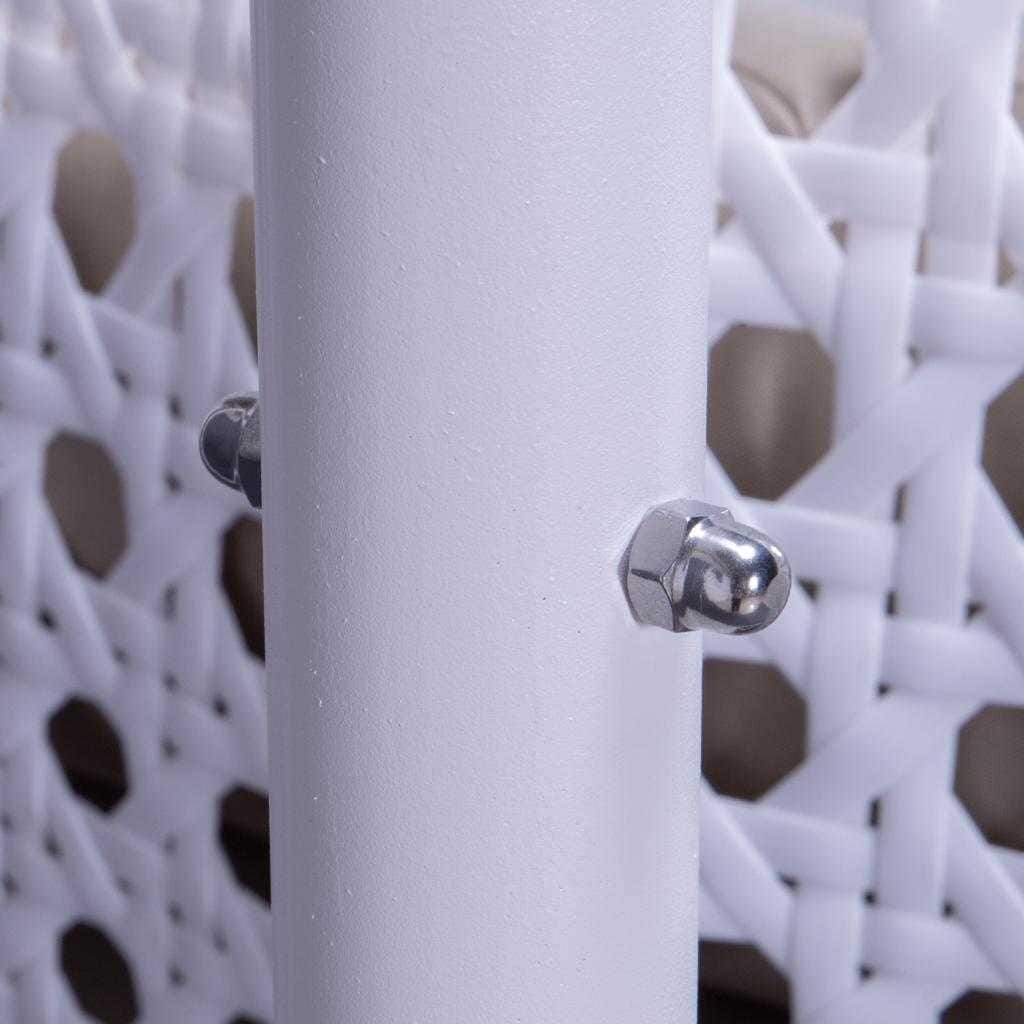 LeisureMod hangstoel in eivorm voor 2 personen met standaard - rieten schommelhangmat voor binnen en buiten, ligstoel voor terras met kussens