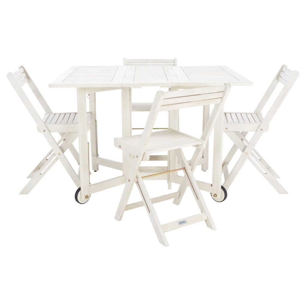SAFAVIEH Brandy 5-teiliges Outdoor-Esszimmerset – 43 B x 35 T x 29 H