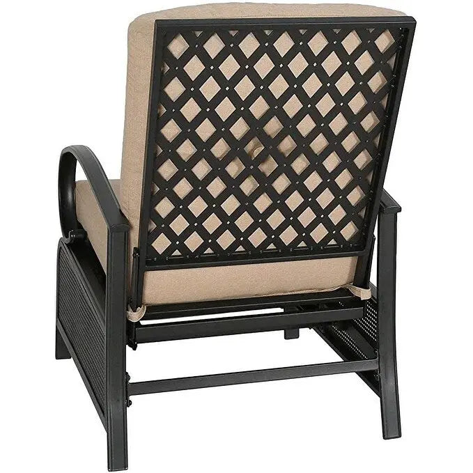 Fauteuil inclinable réglable de salon pour extérieur avec coussin - 38 (P) x 26.5 (L) x 38.5 (H) POUCES