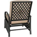 Fauteuil inclinable réglable de salon pour extérieur avec coussin - 38 (P) x 26.5 (L) x 38.5 (H) POUCES