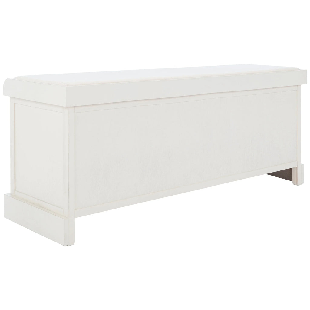 SAFAVIEH Fiorello 3-Drawer with Cushion Storage Bench - 47.3 W x 15 L x 19 H - 47Wx15Dx19H