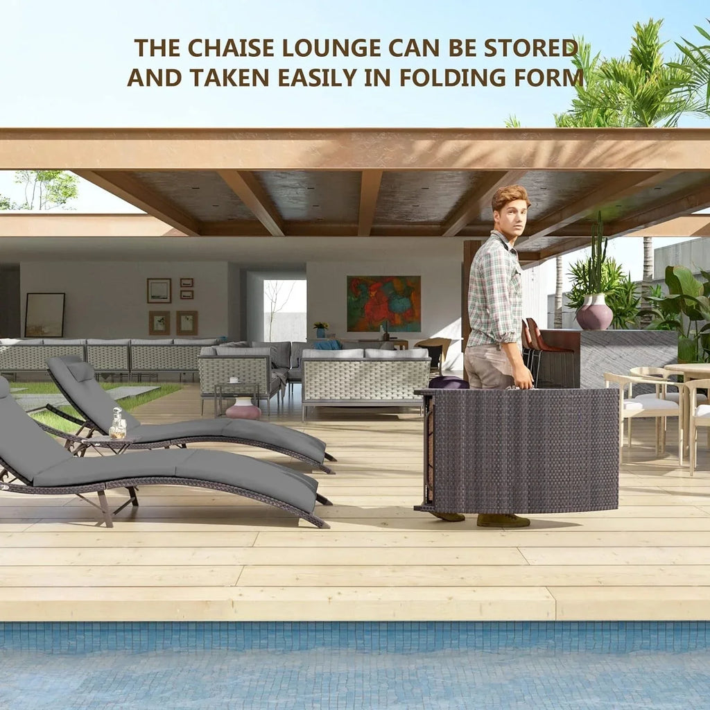 Kullavik 3-teiliges Outdoor-Loungesessel-Set