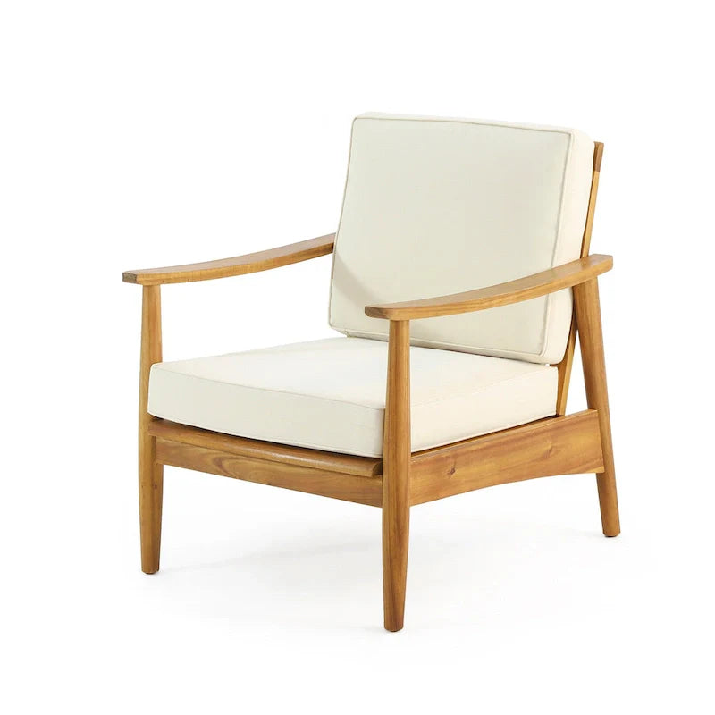 Willowbrook Outdoor Acacia Wood 4 Seater Chat Set by Christopher Knight Home