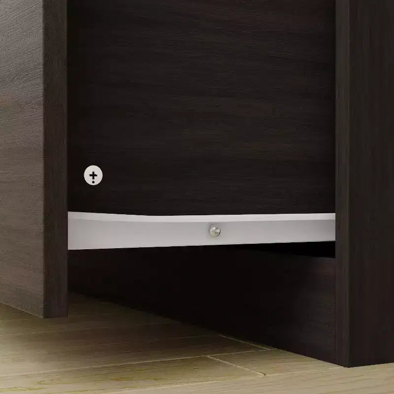 Hitow Kleiderschrank mit Doppelschublade, Spiegeltüren und zoniertem Stauraum